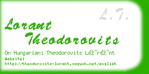 lorant theodorovits business card